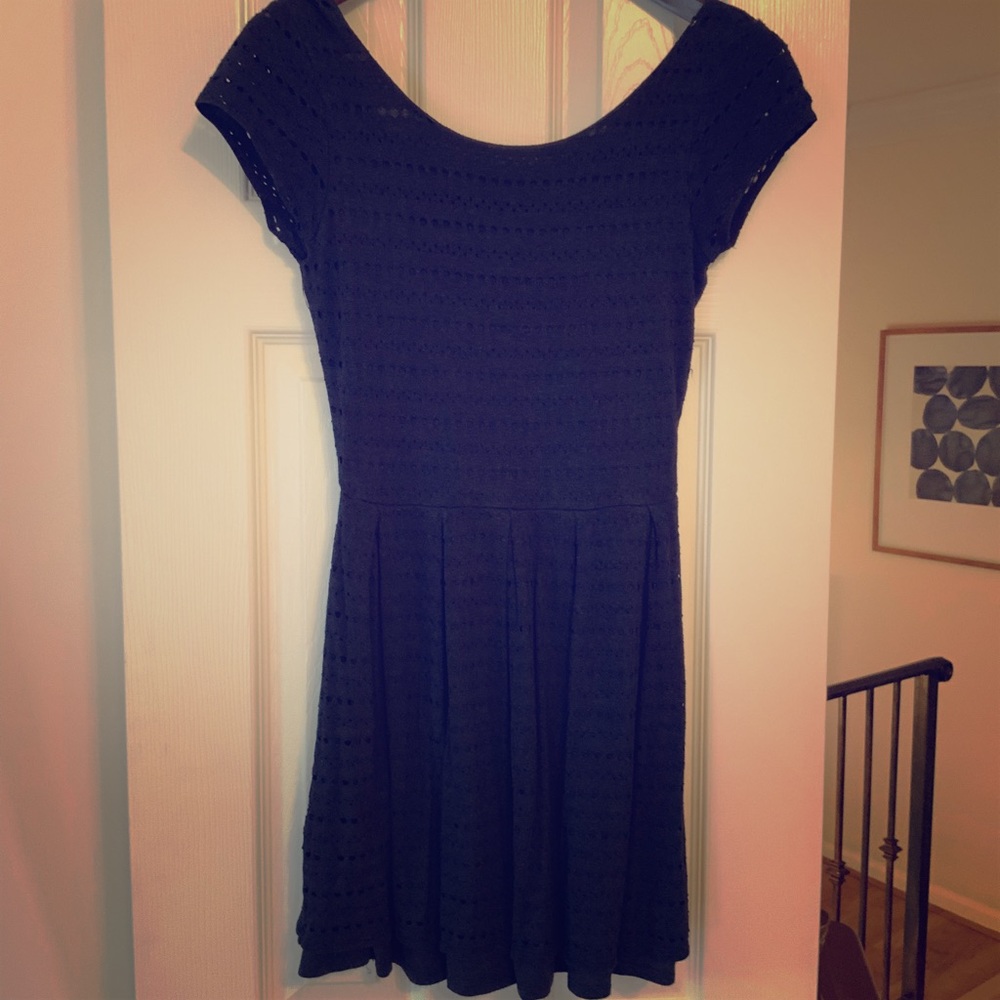 Dark navy scoop neck tunic/cover-up